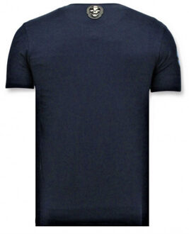 Local Fanatic T-shirts met print mario neon opdruk Blauw