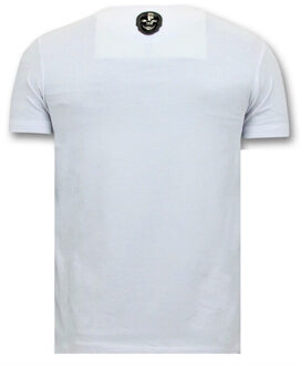 Local Fanatic T-shirts met print mario neon opdruk Wit - XXL