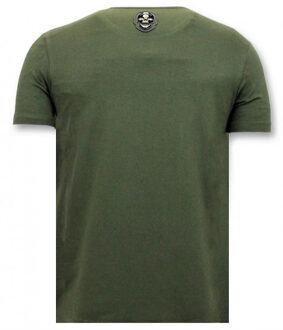 Local Fanatic T-shirts met print pablo escobar el patron - maat XL Groen