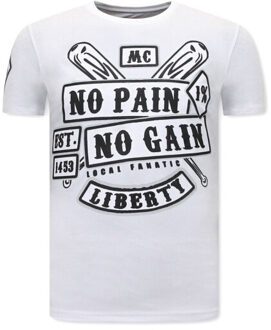 Local Fanatic T-shirts met print sons of anarchy mc - maat XXL Wit
