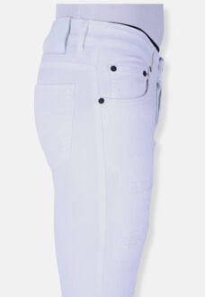Local Fanatic Te slim fit jeans met scheuren 1090 - maat 30 Wit