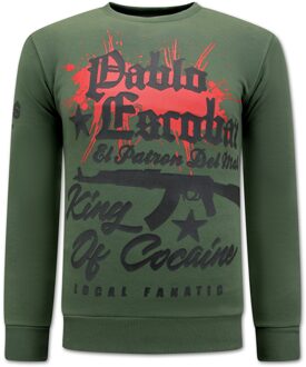 Local Fanatic The king of cocaine sweater Groen - M