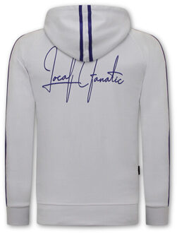 Local Fanatic Trainingspak double line signed Wit - XXL