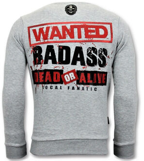 Local Fanatic Trui bloody chucky angry print Grijs - XXL