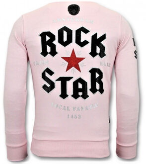Local Fanatic Trui rock my world cat Roze - L