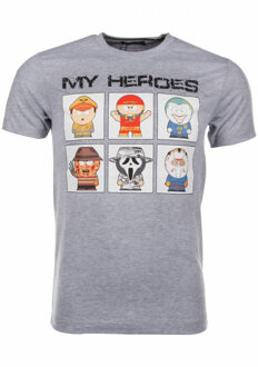 Local Fanatic Tshirt my heroes Grijs - XL