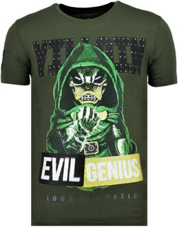 Local Fanatic Villain Duck - Fun T shirt Heren - 6325G - Groen - Maten: L