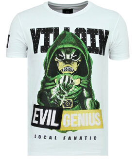 Local Fanatic Villain Duck - Strakke T shirt Heren - 6325W - Wit - Maten: M