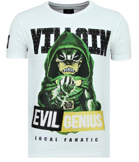 Local Fanatic Villain Duck - Strakke T shirt Heren - 6325W - Wit - Maten: XL