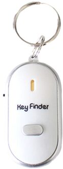Locator Sleutelhanger Sound Control Lost Key Finder Led Licht Zaklamp Afstandsbediening Mini Draagbare Fluitje Key Finder In Voorraad wit