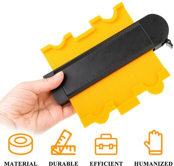 Lock Breder Contour Gauge Profiel Tool Legering Rand Vormgeven Hout Meet Ruler Laminaat Tegels Duplicator Algemene Hulpmiddelen 12cm