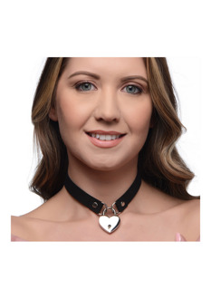 Lock-It - Choker met Hart Slot en Sleutel - Lock-It - Choker met Hart Slot en Sleutel