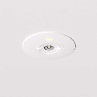 Locus - LED Inbouwspot Noodverlichting Wit - 2 Watt 300 Lumen - Verwisselbare Lens - IP20 voor binnen - 3 uur noodaccu (3300mAh) - 6500K daglicht wit