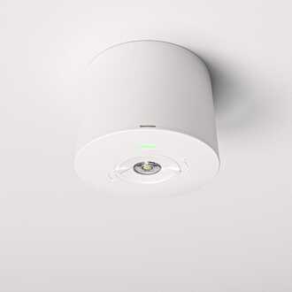 Locus - Noodverlichting opbouwspot wit - 2 Watt 300 Lumen - 6000K daglicht wit - IP20 stofdicht - Met testknop