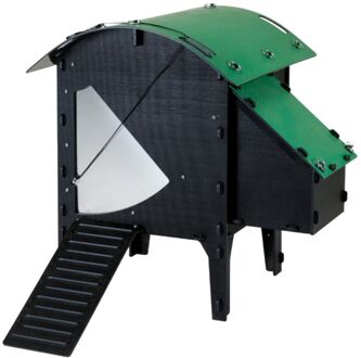Lodge - Kippenhok - 2 tot 4 kippen - Zwart/Groen - 114x100x100 cm - S
