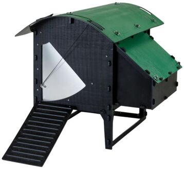 Lodge - Kippenhok - 4 tot 6 kippen - Zwart/Groen - 136x99x100 cm - M