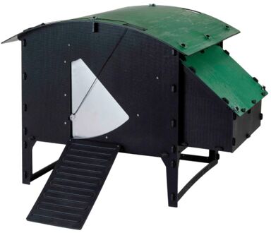 Lodge - Kippenhok - tot 8 kippen - Zwart/Groen - 136x139x100 cm - L