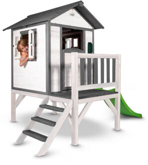 Lodge Speelhuis XL met Glijbaan Wit