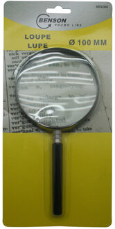 Loep/vergrootglas - 10 cm - kunststof - 21,5 x 10 x 1,5 cm - voor kaartlezen en objectstudie