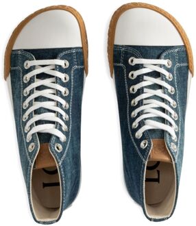 Loewe Bloc Denim Sneakers Blauw