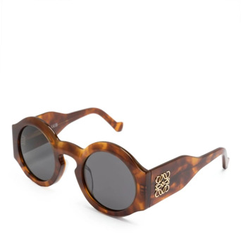 Loewe Bruin/Havana zonnebril, veelzijdig en stijlvol Loewe , Brown , Dames - 49 MM
