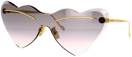 Loewe Excentrieke zonnebril met hartvorm Loewe , Yellow , Dames - ONE Size