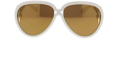 Loewe Stijlvolle zonnebril voor zonnige dagen Loewe , White , Dames - 47 MM