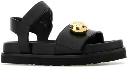 Loewe Zwarte Leren Pebble Sandalen - EU 41