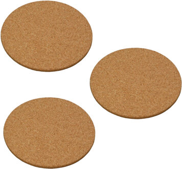 Löwenthal Lowenthal Pannenonderzetters - 3x - kurk - rond - diameter 19 cm - Panonderzetters Bruin