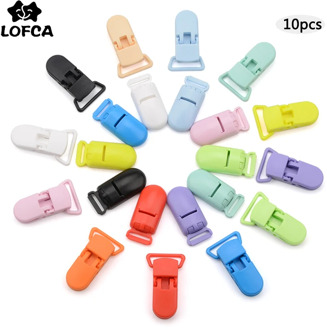 LOFCA 10pcs Baby Pacifier Clips 15/20mm Nipple Plastic Clasp Infant Nipples Multi Color Clamp DIY Baby Toy Jewelry Making