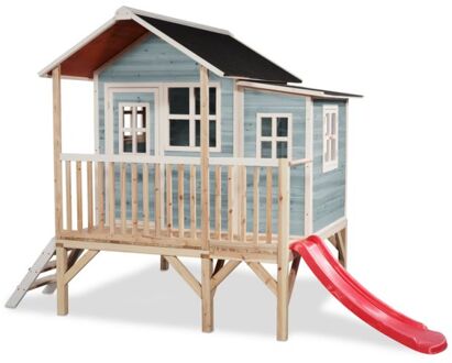 Loft 350 houten speelhuis - blauw