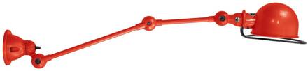 Loft D4251 wandlamp, scharnierarm, rood
