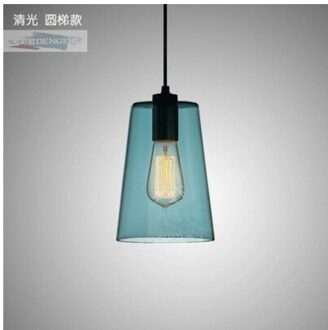 LOFT eenvoudige Industrie E27 Enkele Kop Led Hanglamp Crystal Blauw Glas Koffie Bar Restaurant Woonkamer Opknoping Verlichting 1