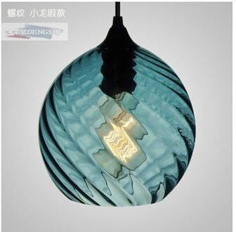 LOFT eenvoudige Industrie E27 Enkele Kop Led Hanglamp Crystal Blauw Glas Koffie Bar Restaurant Woonkamer Opknoping Verlichting 6