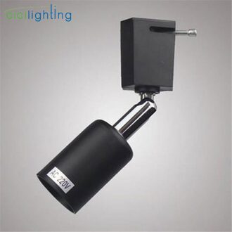 Loft Minimalistische E27 spoor licht Universele connector richting aangepast rail spots plafond gemonteerd spoor verlichting armatuur zwart track licht