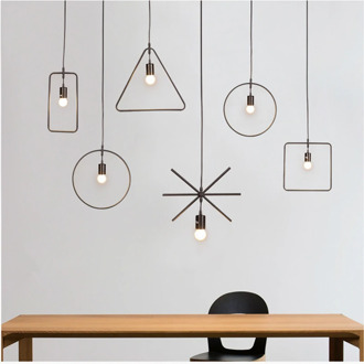 Loft Pendant Lights Cord Creative Modern Metal Black Pendant Lighting E27 LED Edison bulb For Restaurant Bar Ceiling Decor Light