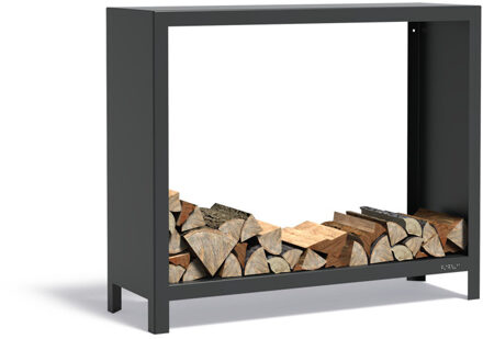 LOGG houtopslag 120 x 40 x 100 cm zwart