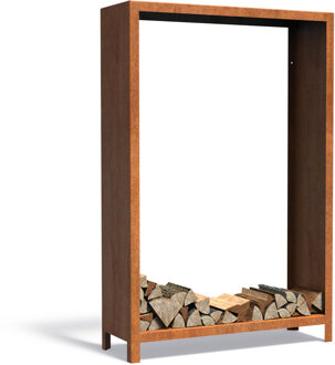 LOGG houtopslag 120 x 40 x 180 cm cortenstaal