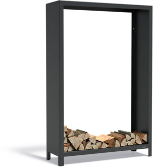 LOGG houtopslag 120 x 40 x 180 cm zwart