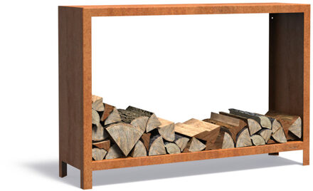 LOGG houtopslag 150 x 40 x 100 cm cortenstaal