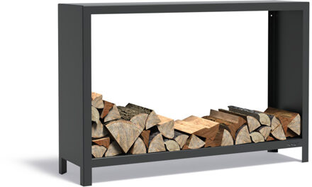 LOGG houtopslag 150 x 40 x 100 cm zwart