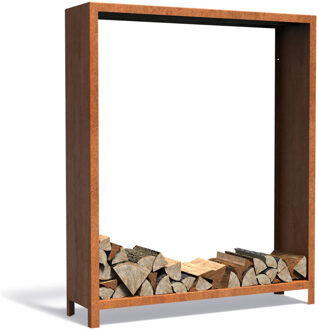 LOGG houtopslag 150 x 40 x 180 cm cortenstaal