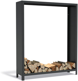 LOGG houtopslag 150 x 40 x 180 cm zwart