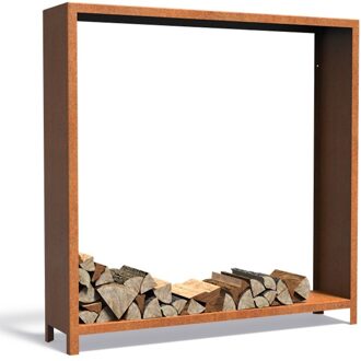 LOGG houtopslag 180 x 40 x 180 cm cortenstaal