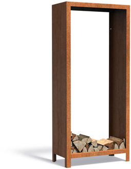 LOGG houtopslag 80 x 40 x 180 cm cortenstaal