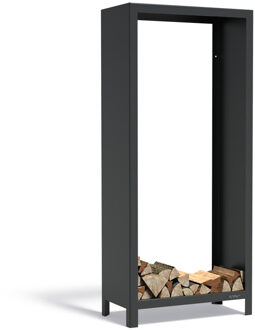 LOGG houtopslag 80 x 40 x 180 cm zwart