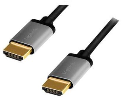 LogiLink CHA0101 Hoge-snelheid HDMI 2.0 Kabel met Ethernet - 2m - Zwart / Grijs