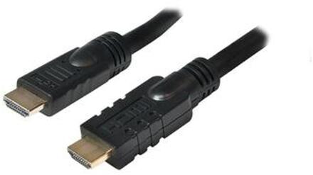 LogiLink HDMI Aansluitkabel [1x HDMI-stekker - 1x HDMI-stekker] 30.00 m Zwart