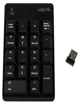 LogiLink ID0120 numeriek toetsenbord RF Draadloos Notebook Zwart