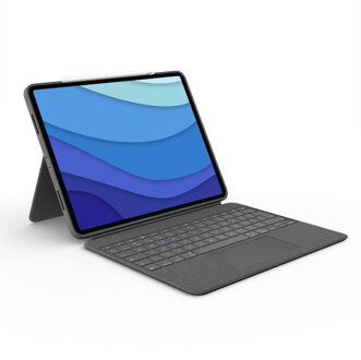 Logitech Combo Touch iPad Pro 12.9 inch (2021/2020) Toetsenbord Hoes QWERTY Grijs